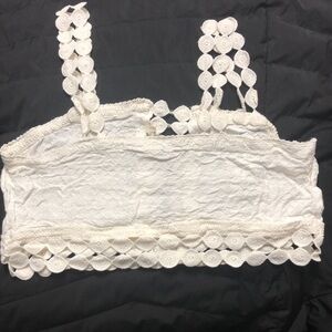 Free People Cream Lace Camisole Top